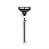 MÜHLE TRAVEL Black Leather Case Silvertip Fiber Modern Luxury Wet Shaving Set - Perfect for Every Day Use, Barbershop Quality Close Smooth Shave