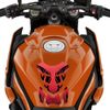 Red 3D Rubber Motorcycle Tank Protector - Anti Slip, Waterproof - Soft Pad