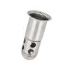 Hihaha 60mm Universal Motorcycle Exhaust Pipe Baffle Can Silver Tone Durable Material