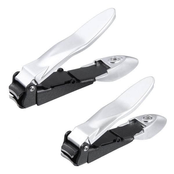 VOCOSTE Nail Clippers for Nail Care Nail Clippers Set Stainless Steel 2 Pieces Silver Tone