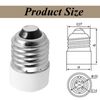 TWDRTDD 3Pack E27 to E14 Socket Adapter Converter, E14 to E27 Light Bulb Adapter, White, Plastic, Metal