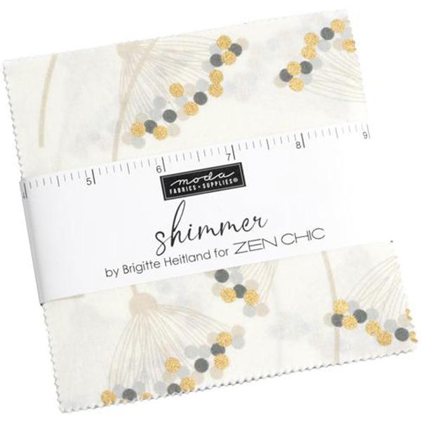 Zen Chic Shimmer Charm Pack 42 5-inch Squares Moda Fabrics 1840PP, Assorted