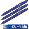 Pilot Frixion Erasable Rollerball Pen Black Blue 3 Stifte + Minen
