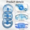 3 Pcs 360 Degree Protractor Circle Protractor Ruler Multi-Functional with Swing Arm Plastic Circle Ruler Geometry Tool for Students Measuring Engineering Classroom Maths Office Drafting