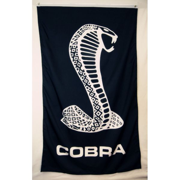 GUO Cobra Vertical Flag Cobra Banner Shelby Cobra Flag Shelby Cobra car Banner Ford Shelby Cobra Flag Ford Shelby Cobra Banner-Polyster Flags,Brass Grommets,Anti-UV,Digital Printing-car Flags 3X5 ft