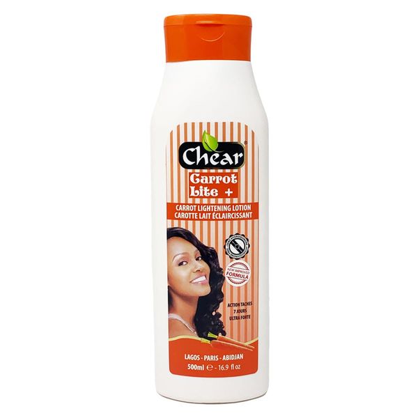 Chear Carrot Lite+ Skin Lightening Whitening Brightening Body Lotion 500ml - New Formula with kojic acid