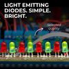 LUMETHEUS LED Socket 3 mm Metal Silver 20 Piece Set - Holder/Base for Light Diode Lamp Holder with Thread Mounting Rings
