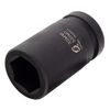 SUNEX TOOLS 533MD, 1 Inch Drive, 33mm Deep Impact Socket, Cr-Mo Steel, Radius Corner Design, Chamfered Opening, Dual Size Markings