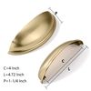 khtumeware 2 Pack 4" Drawer Pulls Champagne Bronze Cabinet Cup Pulls Kitchen Hardware Cabinet Handles Drawer Handles Knobs 4 inch Hole Center