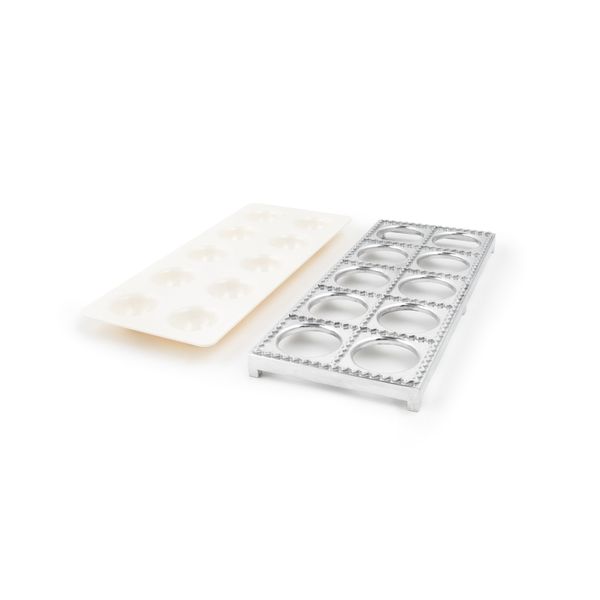 Fox Run Press, 2" 10 Jumbo Ravioli Maker, Silver