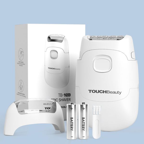 TOUCHBeauty Elektrischer Rasierer Damen, Elektrischer Rasierer für Frauen Intimbereich, Nass & Trocken Bikini Trimmer für Frauen, Kabellos, Kompakte, Haarentfernung, für Beine, Achseln, Bikini AG-1659