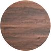 24'' Round All-Weather Restaurant Table Top with Textured Walnut Laminate Top