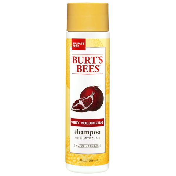 Burt's Bees Shampoo, Sulfate Free, Volumizing Hair Care, All Natural with Pomegranate Seed Oil, 10 Ounce (Packaging May Vary)