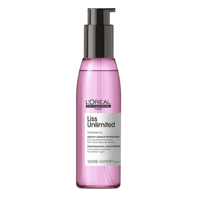 L'Oreal Professionnel Liss Unlimited Blow-Dry Serum | For Frizz-Prone Hair | Provides Long-Lasting Frizz and Humidity Protection| With Prokeratin | 4.2 Fl. Oz.