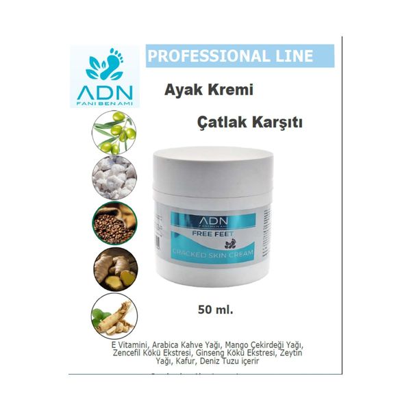 Cracked Skin Cream - Kuru, Çatlamış Ayak Için Krem, Çatlak Karşıtı Ayak Kremi, 50 Ml.