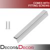 Decoranddecor Contemporary Pull Handles Solid Metal for Cabinets (160mm Between Hole Centres, Polished Chrome)