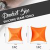 Cosmeria 2 pieces silicone seam tools, reusable silicone puller tool, smoothing tool for kitchen & bathroom, sealing tool for precise seam processing