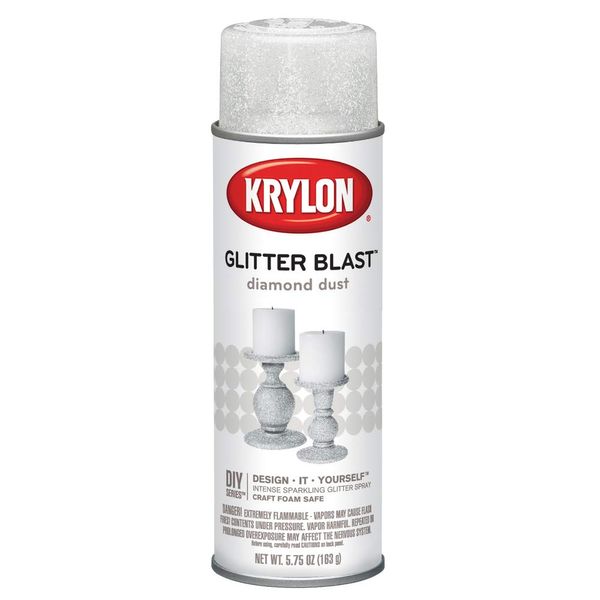 Krylon K03804A00 Glitter Blast Glitter Spray Paint for Craft Projects, Diamond Dust, 5.75 oz