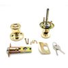 [2-PACK] Keyed Alike Deadbolt Entry Door Knob Lock Combo Set, Polished Brass