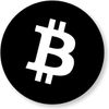 Bitcoin Logo Sticker Black Diameter 10 cm (Weatherproof)