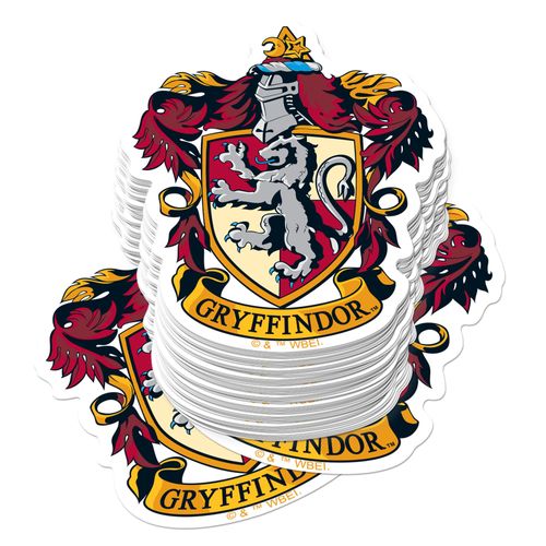 Harry Potter Gryffindor Crest 50ct Vinyl Large Deluxe Sticker Pack Stacked – Stickers for Laptops, Water Bottles, Scrapbooking, Skateboards, Indoor/Outdoor – Officially Licensed