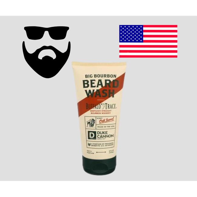 Duke Cannon Big Bourbon Beard Wash Men's Grooming Beard Moustache Benefits Vets