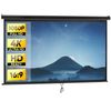 Manual Pull Down Projector Projection Screen Home Theater Movie 100" 16:9 Black