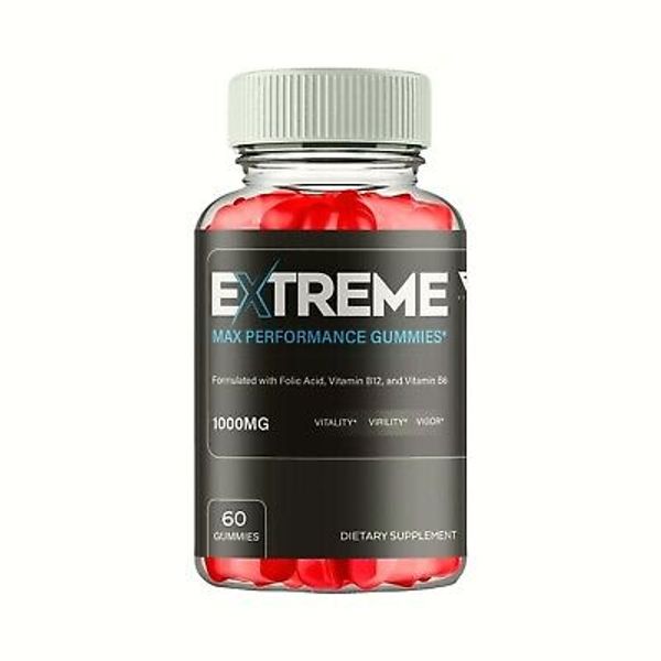 Extreme Max Performance Gummies, Extreme Gummies for Performance - 60 Gummies