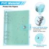 PATIKIL A6 Clear Binder Cover, Soft PVC Loose Leaf Binder Protector Refillable Notebook Shell with Snap Button Closure for DIY Meeting Notebook Folder, Blue