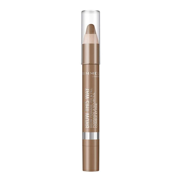 Rimmel Matitone Sopracciglia Brow Pomade Formato Maxi, Formula Modulabile a Lunga Durata, 002 Medium, 1.1 g