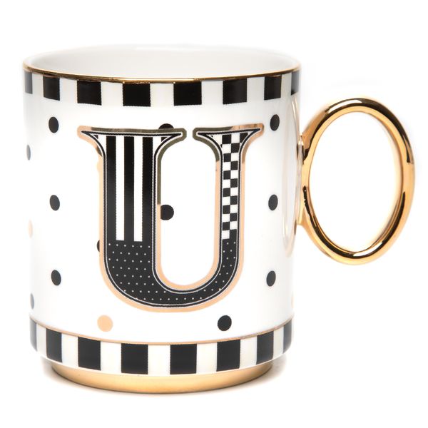 MACKENZIE-CHILDS My Mug, Decorative Ceramic Coffee Mug with Handle, U