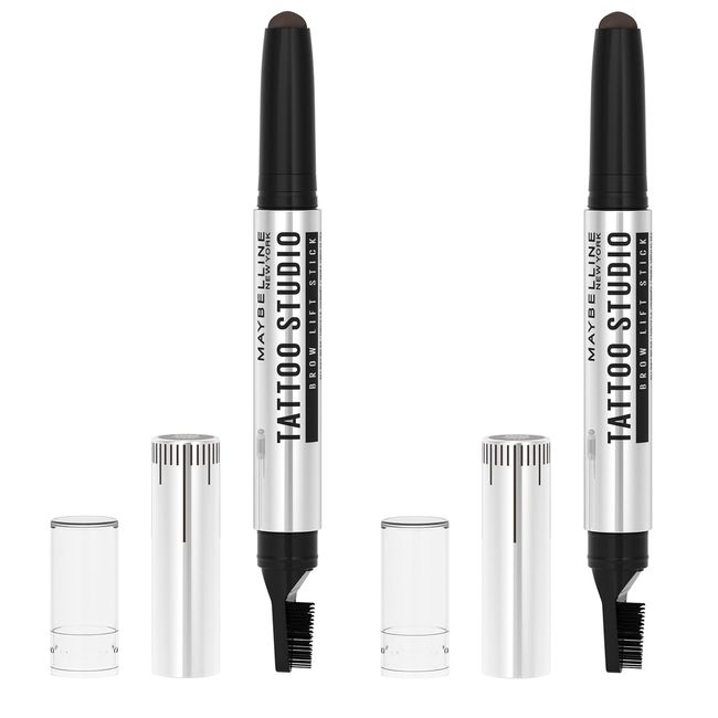 Maybelline Tattoo Studio Brow Lift Stick, 260 Deep Brown (Pack of 2)