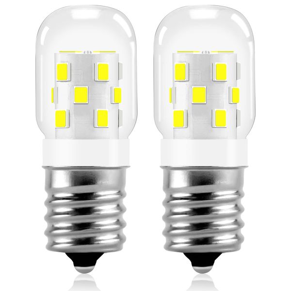 MIFLUS E17 LED Bulb Microwave Oven Appliance Light Bulb Super Power Saving Multiple Purpose Under Hood Over Stove Lights-3W(Equal to 40W Incandescent),380LM,6000K Daylight White-2 Packs