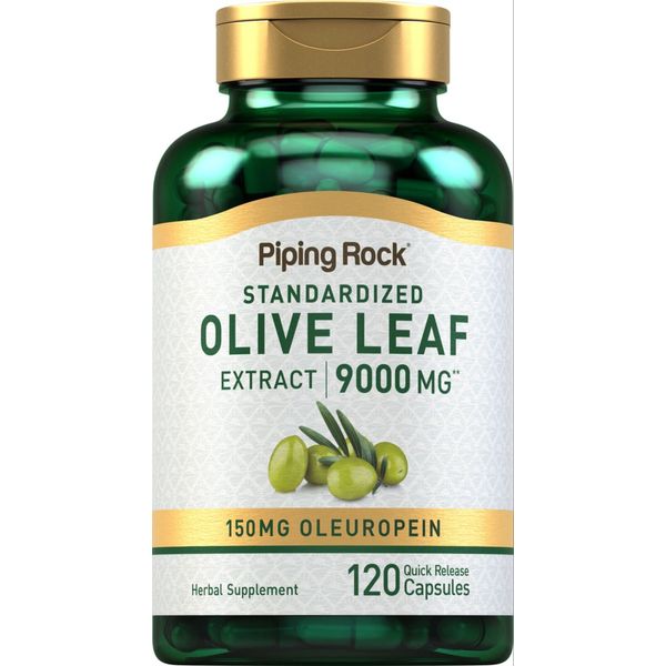 Olive Leaf Extract Capsules | 9000mg | 120 Count | Non-GMO | by Piping Rock