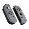 eXtremeRate Soft Touch Grip Brushed Silver Patterned Joy con Handheld Controller Housing with Full Set Buttons, DIY Replacement Shell Case for Nintendo Switch Joycon & Switch OLED Joy con