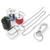 XP Design Portable Wide Mouth Pill Case Necklace Pendant Keychain Aluminum Stainless Steel Waterproof (Set of 4 Colors)