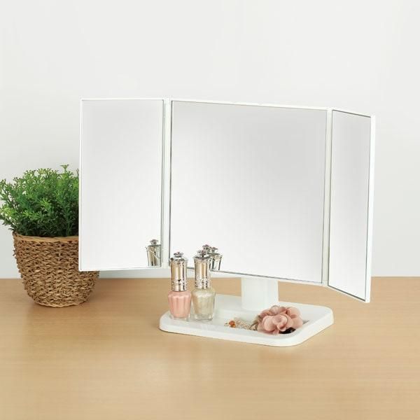 Three-sided mirror (Palette WH) Dressing table Mirror Stand mirror Wall mirror Tabletop mirror 3 sides Nitori