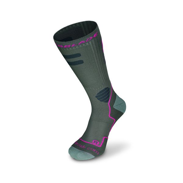 Rollerblade High Performance Women's Socks, Inline Skating, Multi Sport, Dark Grey and Pink, Medium