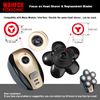 FOXSONIC 6 Blades Electric Shaver Replacement Heads 6 Blades Head Shaver Replacement Blades Bald Shaver With Blade Cover Electric Razor Shaver Head (Black)