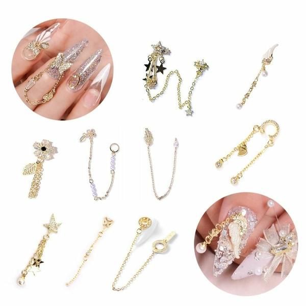 Nail Art Luxury Zircon Jewelry Parts Collection 2 12 Types (W8F87FF)