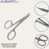 Sharp Manicure Straight Edge Cuticle Nail Scissors Arrow Point Stainless Steel