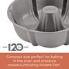 Farberware Fluted Mold Pan/Nonstick Pressure Cooker Bakeware, Round, 8.25 Inch, Gray