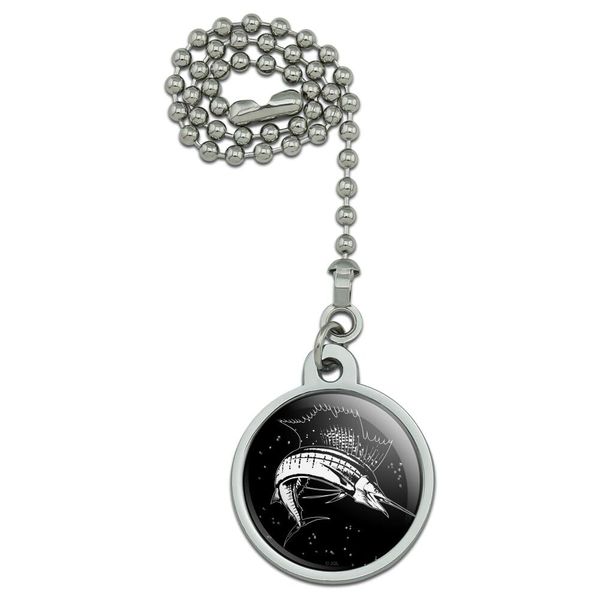 Sailfish Fishing Illustration Ceiling Fan and Light Pull Chain