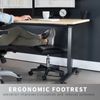 VIVO Black 2-in-1 Ergonomic Footrest, Height Adjustable Desk Stool