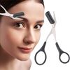Eyebrow Trimmer Scissors, Professional Eyebrow Comb Scissors with Comb Stainless Steel Precision Eyebrow Scissors Eyebrow Trimming Tool Small Eyebrow Grooming Beauty Tool Men Women (Black)
