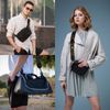 Sourcing Map Adjustable Crossbody Strap Replacement - 2.5cm Wide Shoulder Strap for Handbag, Black, Silver Pull Core Buckle