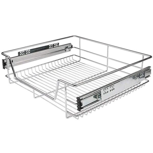 3 X 600MM Pull Out Wire Basket Kitchen Larder Base Unit Cupboard Storage Soft Close