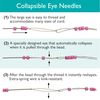 The Beadsmith Basic Elements Collapsible Eye Needles – 5 Inch Long – Flexible Twisted Wire – Large Eye, Easy to Thread – 4 Extra Heavy Needles