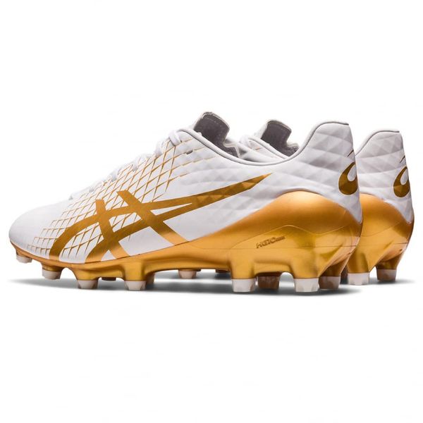 Asics Men's 4 Men's Soccer Cleats, 104 (white/pure gold)