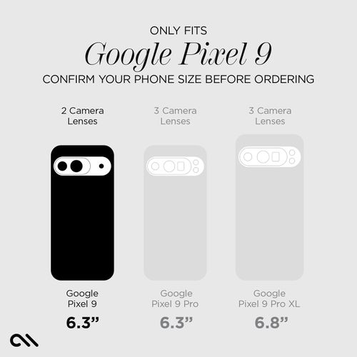 Case-Mate Google Pixel 9 Case [6.3", 2024] [12ft Drop Protection] [Wireless Charging Compatible] Signature Clear Phone Case for Google Pixel 9 - Anti-Yellowing, Anti-Scratch Tech, Shockproof, Slim Fit